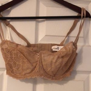 Chantelle Beige Lace Demi Bra